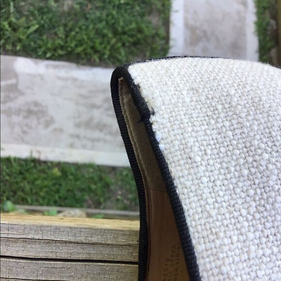 J. Crew White Fabric Flats Size 101/2 - Picture 7 of 10